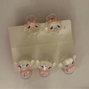Brand New Cute Cinnamoroll Sanrio Set of 5 Hair Clips